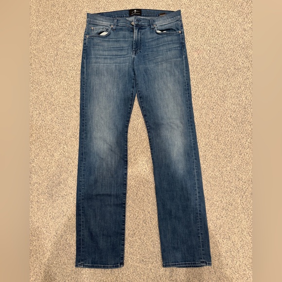 7 For All Mankind Medium Blue Skinny Jeans